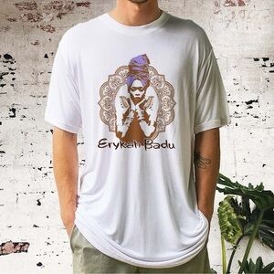 Erykah White Graphic cotton T-Shirt